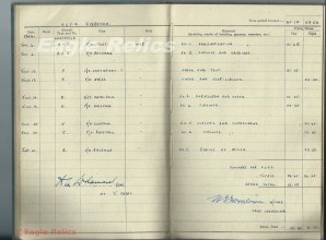 619 Sqn Lancaster Wireless operators log book *lots of combat entries* image 3