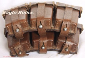 A Superb Matched Pair of Brown Ammunition Pouches image 3
