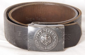 Mid-Late war Army/ Coastal Artillery Buckle and Belt. image 1
