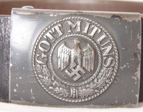 Mid-Late war Army/ Coastal Artillery Buckle and Belt. image 2