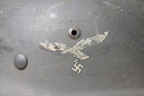 M35 DD Luftwaffe Stahlhelm – Luftwaffe Combat Helmet- with 2 Decals image 2