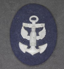 Kriegsmarine Ärmelabzeichen Kriegsmarine Em/Nco’s Coastal Artillery Specialist Insignia image 1