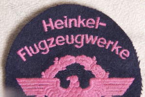Extremely Rare “Heinkel” Factory Fire Police Arm Badge image 2