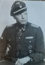 Sturmbannfuhrer Heinz Macher Signed photograph image 1