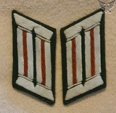 Waffenrock artillery officer collar patches image 1