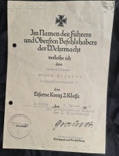 EK2 Luftwaffe Bomber NCO Citation During The  Battle of Britain image 1