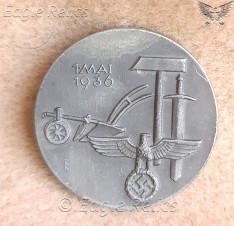 1st may 1936 Maker marked tinnie/day badge image 1