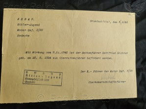 HJ NSKK National socialist motor corps promotional citation image 1