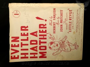 rare propaganda songbook  – “Even Hitler Had a Mother” 1939 image 1