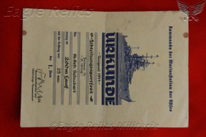 Kriegsmarine Sports certificate image 1
