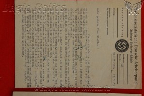 Pair of NSDAP letters regarding an ill child – image 4