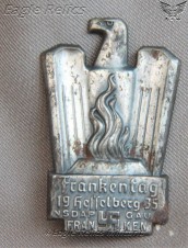 NSDAP Frankentag Hesselberg Gau Franken Tinnie, 1935 image 1