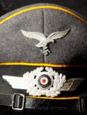 Luftwaffe flight NCO visor cap *Extremely Rare Maker image 4