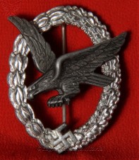 Fliegerschützenabzeichen für Bordfunker Luftwaffe Air Gunner’s Badge image 1