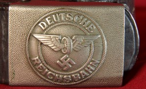 1935 Bahnschutzpolizei Nickel Buckle & Correct Belt image 2