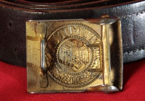 Kreigsmarine  Steel buckle with KM marked Belt image 3