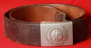 Nickel Silver Postschutz  Belt & Buckle – Town Marked! image 1