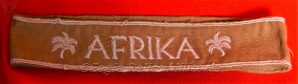 Afrikakorps Ärmelabzeichen – AFRIKA” Campaign Cuff Title. image 1