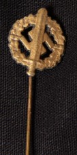 SA Sports Badge in Gold stick pin image 1