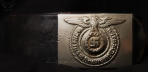 Early Waffen-ϟϟ belt buckle & Belt in nickel silver by Overhoff & Cie image 1