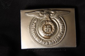 Early Waffen-ϟϟ belt buckle & Belt in nickel silver by Overhoff & Cie image 8