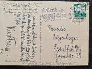 3rd Reich Reichs Parteitag Nurnberg- Commemorative Postcard image 2