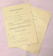 ϟϟ Award Documents for Polizei-Unterwachtmeister Jakob Thielen. ϟϟ Polizei- Anwarter-Schwadron image 1