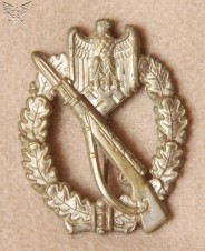 Infantry Assault Badge in Silver  – Infanterie Sturmabzeichen in Silber-  Otto Schickle, Pforzheim image 1