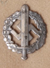 SA Sports Badge in Silver. Maker marked – Silberes SA-Sportabzeichen image 1