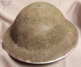 WW2  Sand Textured British Combat Helmet image 2