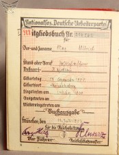Party Book *RARE* – Early Member in SA Uniform – NSDAP Mitgliedsbuch image 4